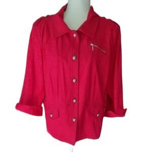 Nancy Bolen City Girl Jacket Red Women's Size Large